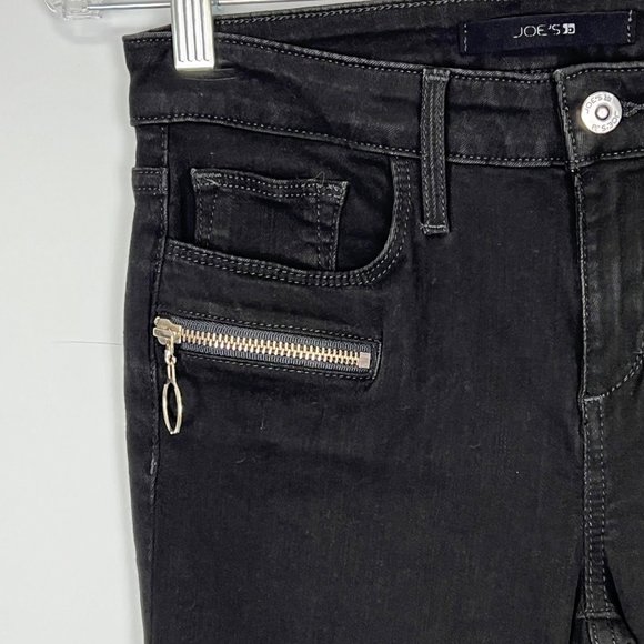 Joes Jeans Womens Black Skinny Ankle Jeans Nikitia Zip Pocket GPVNTK5968 size 27 - Picture 4 of 12